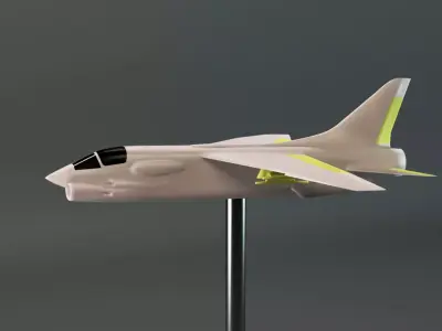 Crusader fighter jet 3D print model
