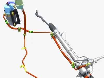 Car Steering System 3D model