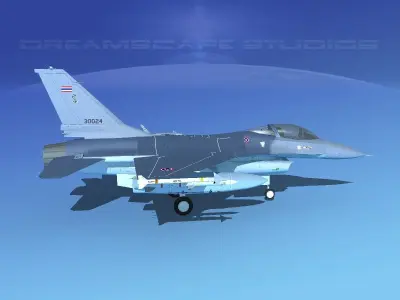 Gen Dyn F-16A Falcon Thailand 3D model