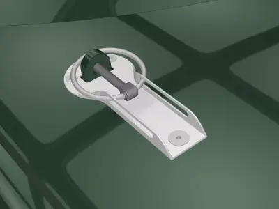 Bonnet racing locks 3D model