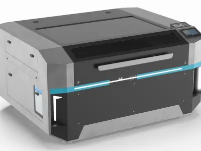 Steel Frame Laser Cutting System Rigged for Maya 3D model