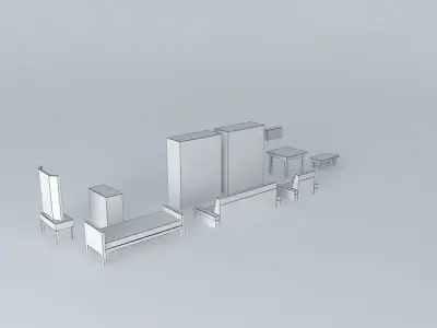 wood furniture Free 3D model