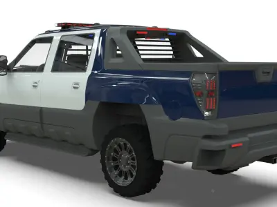Chevrolet Avalanche Police Interceptor 2002 3D model