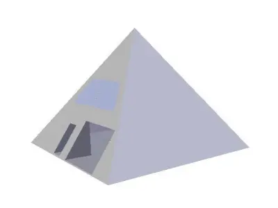 Modern Pyramid House Low-poly 3D model