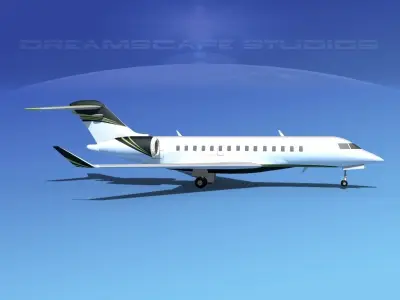 Bombardier Global 5000 V08 3D model