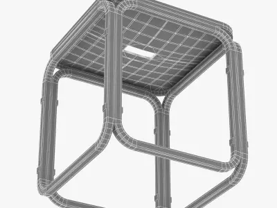 otto wagner stool 3D model