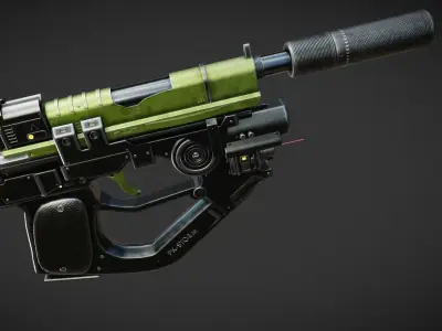 Advanced Pistol Low-poly 3D model