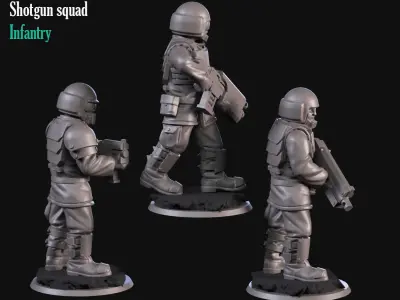 Shotgun Squad 3D print model