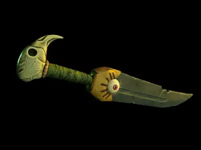 Crow Dagger Low-poly 3D model