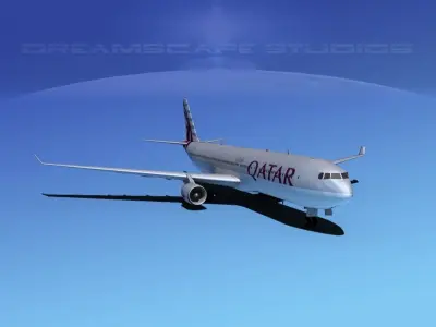 Airbus A330-300 Qatar  3D model
