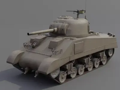 M4 Sherman Medium Tank Low-poly 3D model