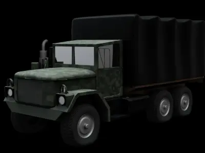 Army Truck Low-poly 3D model