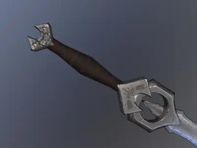 Knights sword Low-poly 3D model purchase