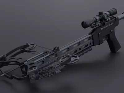 Military Crossbow Low-poly 3D model