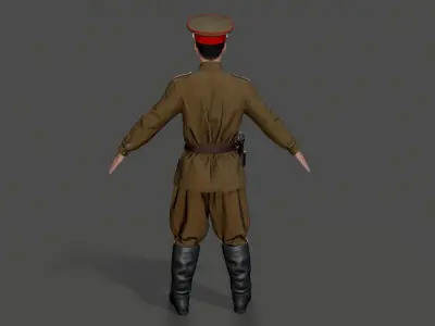 Soviet private soldier 3D model