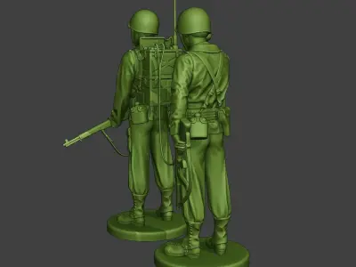 American engineer soldiers ww2 SCR-300 A9 3D print model