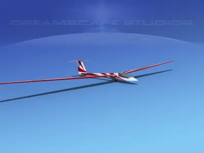 Schleicher ASW 22 Sailplane V05 3D model