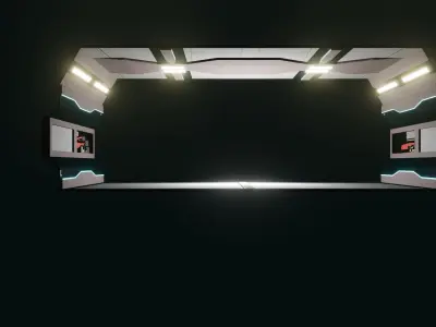 Sci-FI Panels - Combinable  Low-poly 3D model