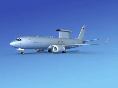 Boeing E-8 Posiedon AEWS Luftwaffe 3D model
