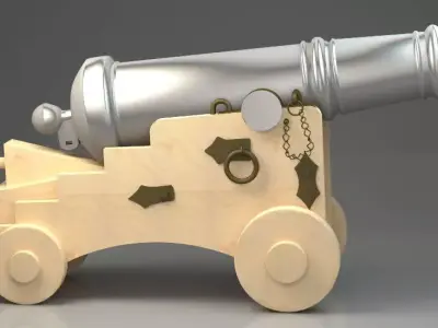 3D Naval Cannon ball Antique  higth quality  3D model