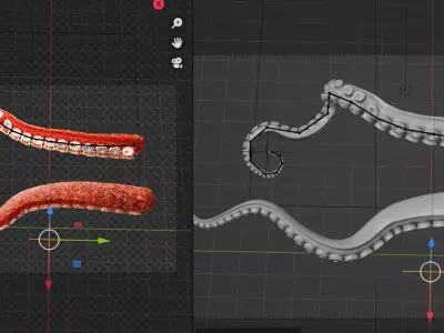 Tentacle Animation System Free 3D model