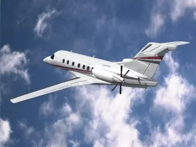 Embraer fma 123 cba vector private jet Low-poly 3D model