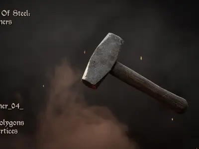 Heart Of Steel - Hammers Low-poly 3D model