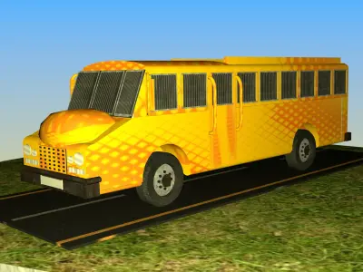 Indian Bus Model Type 4 Free low-poly 3D model