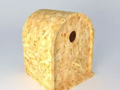 Birdhouse bird house made of wood Free 3D model