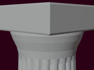 Ancient Column Low-poly 3D model