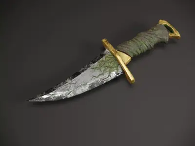 Stylized Dagger 3D Model Low-poly 3D model