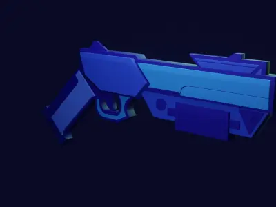 Sci-fi Gun Model Free low-poly 3D model