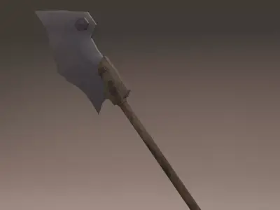 Survivalists axe PBR Low-Poly Game READY Low-poly 3D model