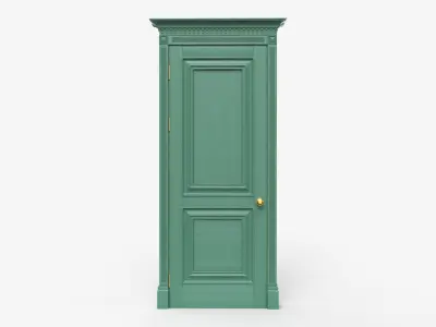 Classic Door Wood RAL 6000 3D model