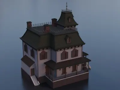 Phantom Manor Low-poly 3D model