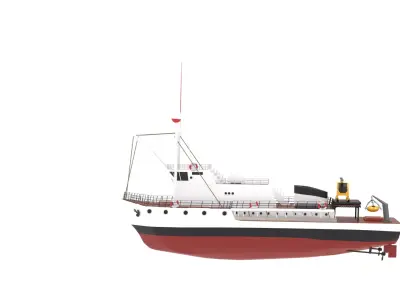 Jacques Cousteaus Calypso 3D model