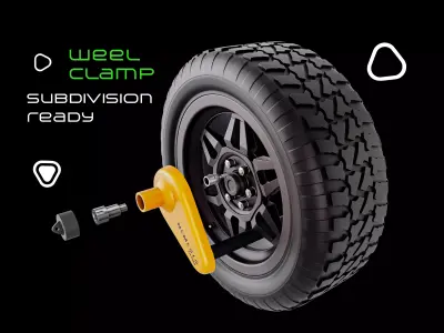 Nemesis Ultra Caravan and trailer wheel lock 3D model