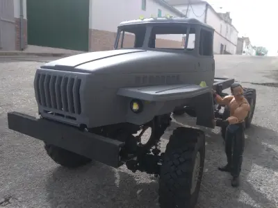6x6 truck rc crawler car hard body 3D print model