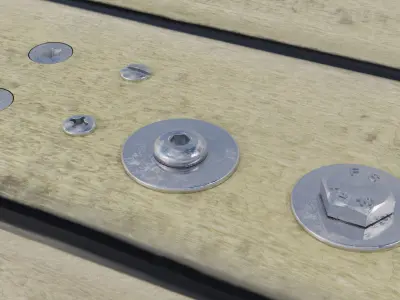 screws and bolts 3D model