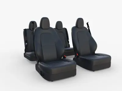Tesla Model Y Seats Dark 3D model