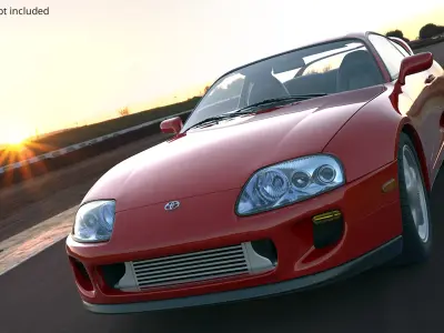Toyota Supra Mk4 Turbo Coupe Red 3D model