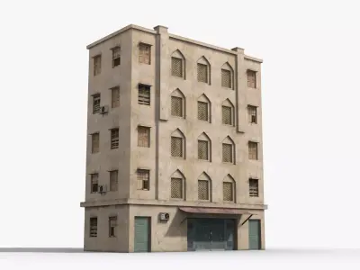 Arab Middle East Building x21 Low-poly 3D model