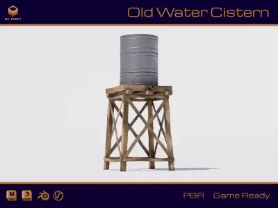 Old Water Cistern Low-poly 3D model