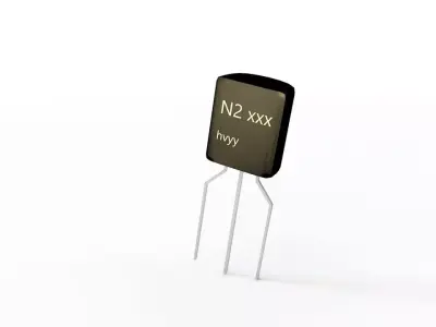Transistor electronic component 3D model