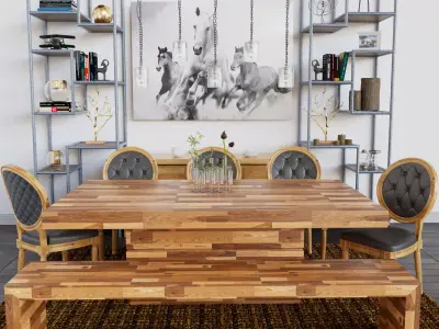 Living room Table and Cheir 3D model