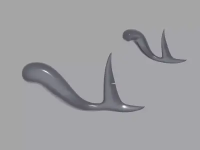 Shark Tail Low-poly 3D model
