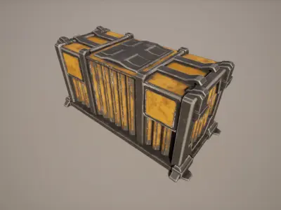 Cargo Container Low-poly 3D model