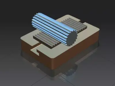 Rack pinion simulation 3D model