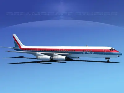 Douglas DC-8-63 Nationair 3D model