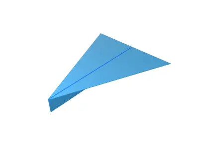 Paper Plane v4 007 Low-poly 3D model